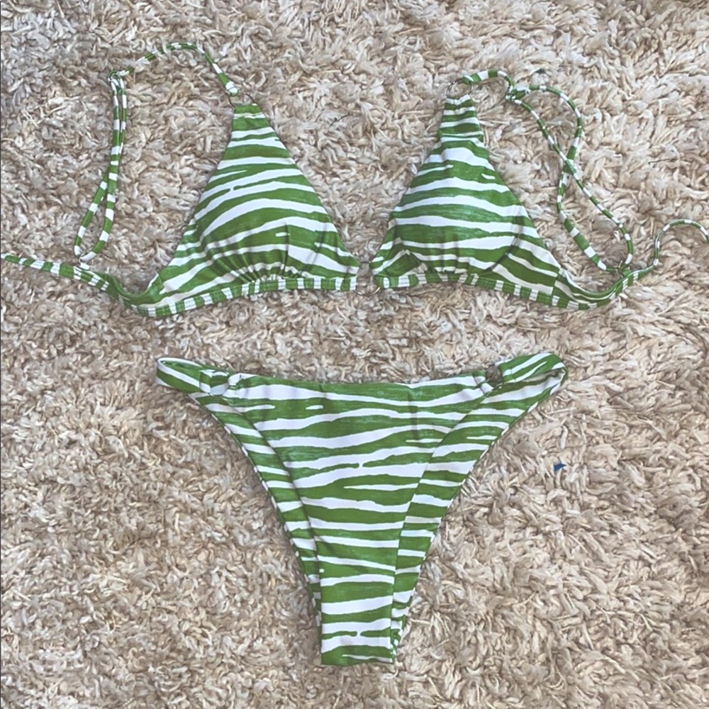 Green zebra bikini